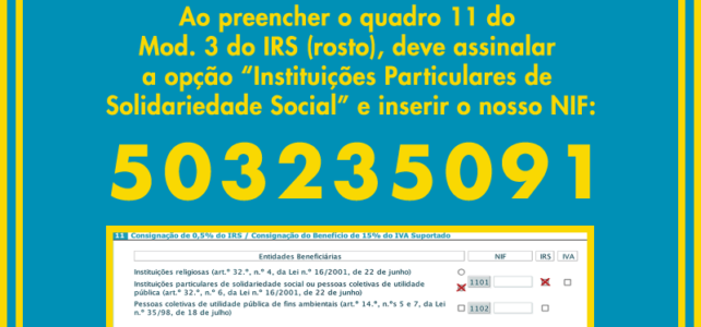 Quando preencher o seu IRS, seja solidário com a ADSFAN!!